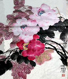 国画作品《牡丹花   （李宗培）》—原创_国画_摄影_漫画_书法_版画_雕塑_知名文艺家展示平台